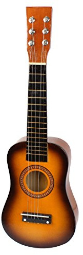 Ruilogod Schwarz 6 Saiten Holz Akustische Ukulele Gitarre 21 Länge