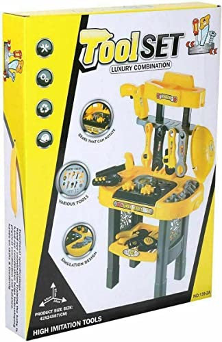 SDMAX Kids Tool Set Work Bench Holder Toy Play Set For Boys Construction Pretend Play Tool Set Gifts For Boys, Child, Sturdy And Durable, Kids Tool DIY