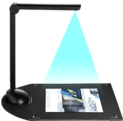 Hosioe Livre de documents appareil photo scanner 8 mégapixels HD haute définition A3 taille de numérisation avec port USB, lumière LED Fonction OCR (compatible avec fenêtre de classe) Bureau