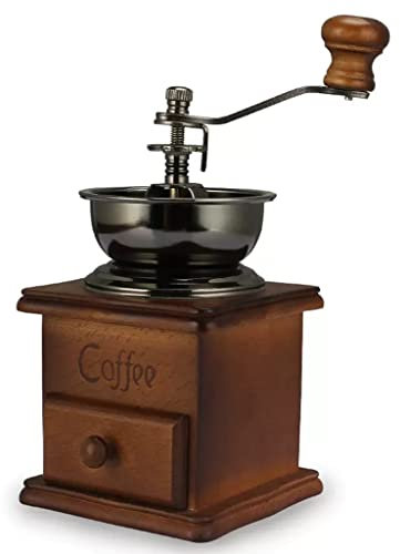 Moulin À Café Manuel, Moulin À Café En Bois Avec Fraises En Céramique, Petit Moulin À Café Manuel Portable Et Ajustable