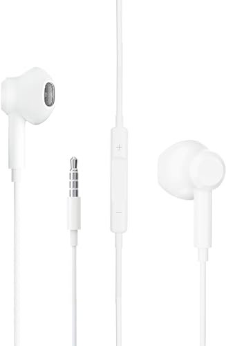 AIFEIMEI 3,5 mm Klinkenstecker In Ear Kopfhörer mit Kabel, extra Bass, mit Mikrofon und Lautstärkeregler, für All 3,5 mm Klinkenstecker Audio Ausrüstung
