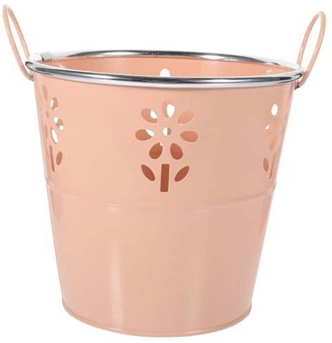 PHENOFICE Eiserner Blumeneimer Vintage-Style Metalleimer Für Pflanzen Behälter Mit Griff Übertopf Für Blumenarrangements Haushaltsbehälter