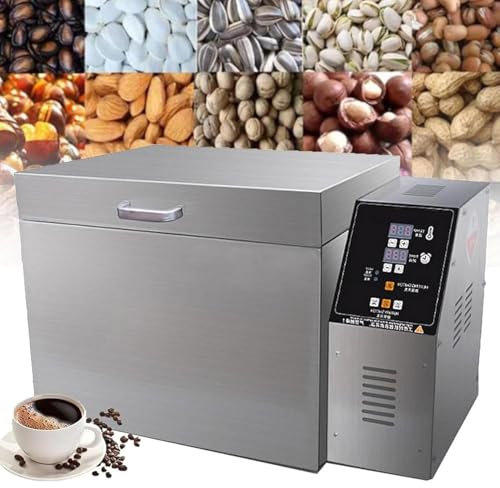 DPLXQPP 4000g Electric Coffee Roaster,Stainless Steel Timing,Adjustable Temperature,Non-stick Electric Nut Roaster,Suitable for Home/Restaurant,4000g