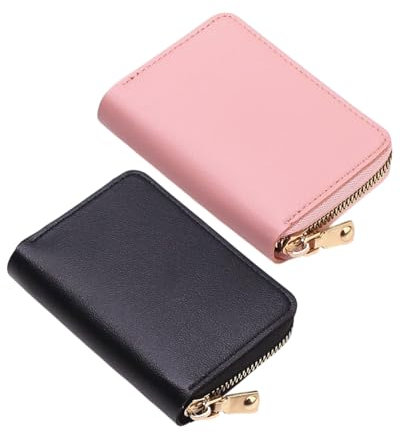 MYGLOAR 2PCS Kreditkartenetui für Damen und Herren, 2 Farben, Leder-Kreditkartenetui für Damen und Herren 26 Fächer, Herren-Kartenetui, Visitenkartenetui, Leder-Visitenkartenetui für 26 Karten