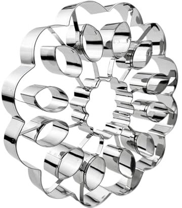 Sunflower Cookie Cutter - Stainless Steel Cookie Cutters Flower Shaped Cookie Stamp Press | Embossing Cookie Molds, Small Baking Tools, Embossing Cookie Molds for Cookies, Brownies, Cakes