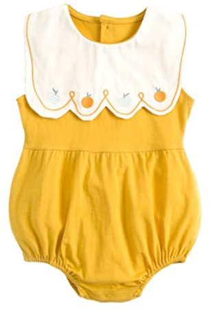 Body Bemalen Babyparty Overall Obst Druck Krabbeln Kleidung Furzen Kleidung Hause Outdoor Tragen Body Ballett Mädchen (Yellow, 2-3 Years)