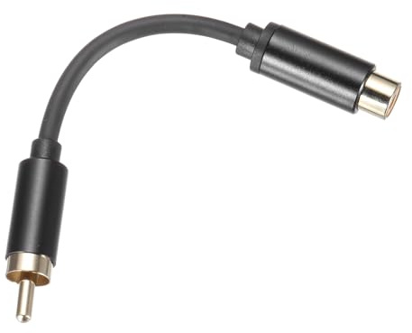 DMiotech Cavo RCA A 90 Gradi 0.1M, Cavo Subwoofer RCA Maschio A RCA Femmina Per Home Theater, HDTV, Altoparlanti, SisMotivo Hi-Fi, Amplificatori