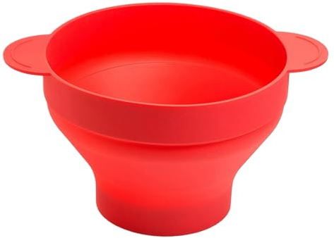 Popcorn Bowls - Microwave Popcorn Bowl | Popcorn Popper Microwave Bowl | Silicone Popcorn Maker collaapsible Bowl | Heat-Resistant Popper Machine Bowl Dishwasher Safe For Movie Night