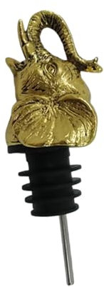 FUNNETOYU Alloy Elephant Wine Pourer Bottle Stopper Novelty Wine Fun Design for Celebrations Random Color