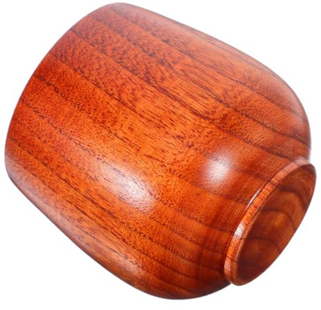 Healifty Rustic Wooden Tea Cups Japanese Style Insulated Coffee Mugs for Home Restaurant