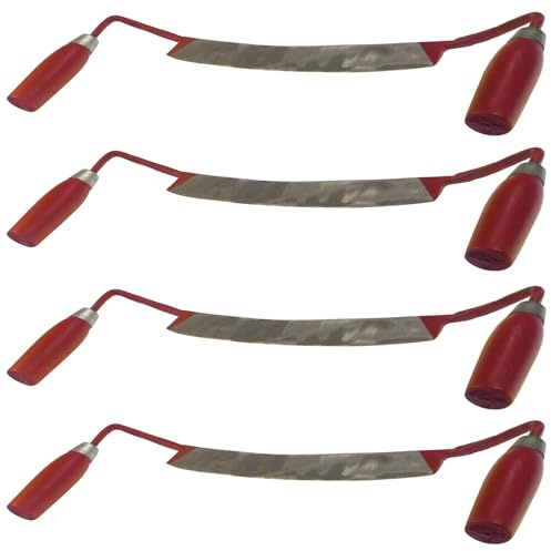 4 X Zugemesser gebogen für Holzarbeiten Zugmesser Zieheisen Ziehmesser Entrinde Abziehmesser Zugklinge Abziehklinge Bogenbau Zug Messer Zieh Messer Schaber Rindenschäler Entrinder Abzieheisen Zugeisen