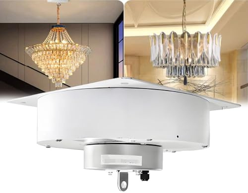 DPLWJPP Electric Retractable Pendant Light Lifting Hoist Villas Pendant Lamps Lifter with Remote Control Wall Switch Chandelier Hoist Lifter System for High Ceilings 40KG