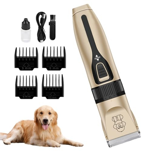 Hundhårtrimmer | Elklippare För Katt Med Låg Ljudnivå,Antislit-texturer Eltrimmer, Djurtillbehör För Små, MedelOch Och Hundvalpar