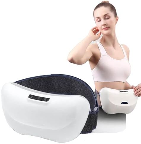 Cintura massaggiante addominale wireless - Macchina per appiattire la pancia con vibrazione a 3 livelli, impastamento Shiatsu e cuscinetto riscaldante per alleviare la flatulenza,Natural