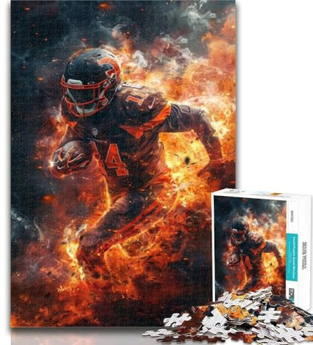 Puzzle für Erwachsene mit American-Football-Spielern, 1000 Teile, Geburtstagsgeschenkidee für Erwachsene, Familienspiel und Hobby, 26x38cm