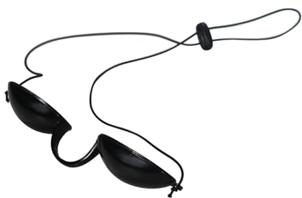 LIFKOME Occhiali Protettivi Neri Anti-UV per Trattamenti Estetici e Lampade Abbronzanti Sicurezza Ergonomici per Protezione Laser e LED
