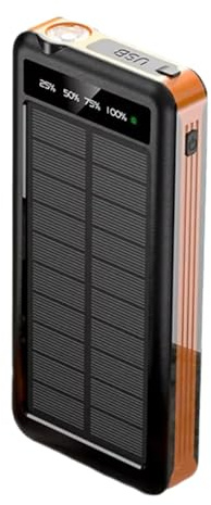 Tsophreniq Batería solar portátil de 10000 mAh con carga para acampar al aire libre y viajes, dispositivo solar portátil