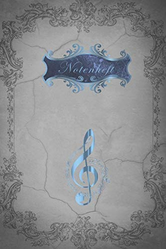 Notenheft: Notenheft für Lehrer Musiker und Komponisten/ 80 Seiten /Blanko Notenpapier Manuskript /Piano /Gitarre/ Violine/ Keyboard / 6x9 Forma DIN A5/Soft Cover matt