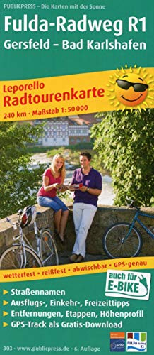 Publicpress Leporello Radtourenkarte Fulda-Radweg, Gersfeld, Hann. Münden 1:50.000: Leporello Radtourenkarte mit Ausflugszielen, Einkehr- & ... 1:50000 (Leporello Radtourenkarte: LEP-RK)