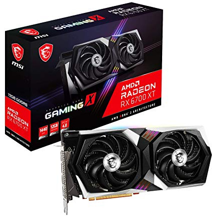 MSI Tarjeta gráfica Gaming Radeon RX 6700 XT Gaming X 12G, 12 GB GDDR6, 192 bit, AMD RDNA 2, Twin FROZR 8, TORX Fan 4.0, PCI Express Gen 4, DisplayPort v1.4a, HDMI 2.1, Zero Frozr, Raytracing