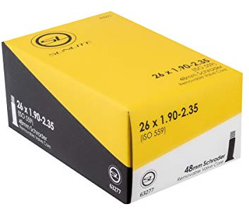 Sunlite Schrader Valve Bicycle Tubes, 26 x 1.90-2.35 / 48mm Valve