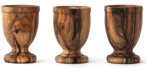 Mastro Leonardo Portauovo in legno di ulivo (set da 3) - Fatto a mano