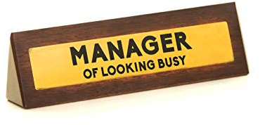 Boxer Gifts Manager Desk Sign