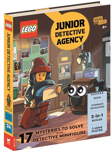 LEGO® Books: Junior Detective Agency (with detective minifigure, dog mini-build, 2-sided poster, play scene, evidence envelopes and LEGO elements)