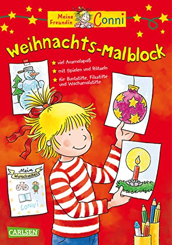 Conni Weihnachts-Malblock: Viel Ausmalspaß. Mit Spielen und Rätseln. Für Buntstifte, Filzstifte und Wachsmalstifte