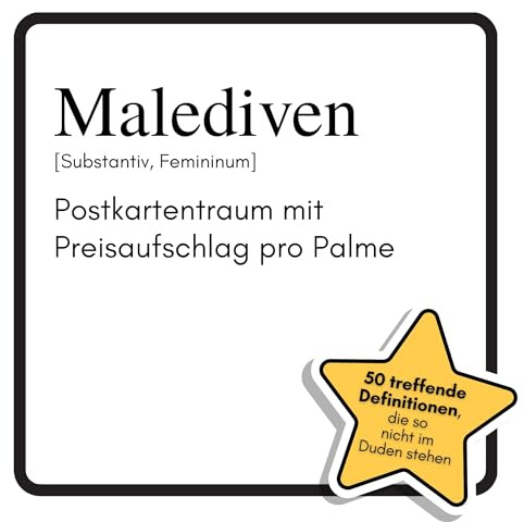Malediven: Postkartentraum mit Preisaufschlag pro Palme. Das lustige Geschenkbuch für Mann, Frau, Kollege, Freund zu Geburtstag, Weihnachten