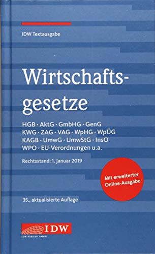 Wirtschaftsgesetze, 35. Auflage: IDW Textausgabe