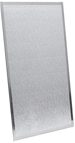 Kamino-Flam Plaque de Protection Murale pour Poêle 80 x 50 cm, Écran d'Isolation Thermique jusqu'à 1100°C sans Amiante Cadre en Acier