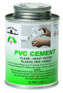 Black Swan PVC3 Heavy Body PVC Cement, Clear, 1/2 pt