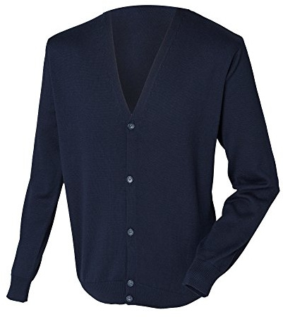 Henbury Mens V Lightweight Cardigan