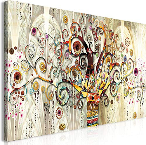 Berömd målning Gustav Klimt Livets träd oljemålning på duk, Väggdekoration Tavlor Vardagsrum, Affischer Bilder, Redo att hänga 70 x 140 cm med Ram