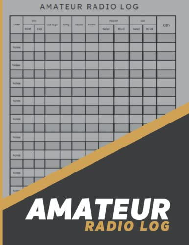 Amateur Radio Log: Amateur Radio Operator Station Log Book | Ham radio station log | Log RST QSL Frequency Contact Call Sign | Radio International Q-codes; CW QSO | 120 Pages - 8,5x11