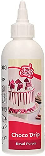 FunCakes Cake Drip Zuckerglasur, Royal Purple, 180 g | Köstlichergeschmack, Einfach zu Verwenden, Perfekt für Tropfkuchen, Dripgeschmack nach Süßer Vanillegeschmack