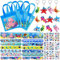 vamei 48 Pezzi Sotto il Mare Gadget Compleanno Bambini Festa Compleanno Bomboniere Sacchetti Festa Oceano Portachiavi Tatuaggio Luminoso Braccialetti Schiaffo Regali di Compleanno per Bambini
