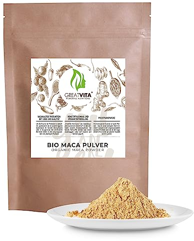 Bio Maca Pulver 800g | reich an Vitaminen, Mineralstoffe und Proteine - Maca Wurzel gemahlen, hergestellt in Peru aus biologischem Anbau | GreatVita