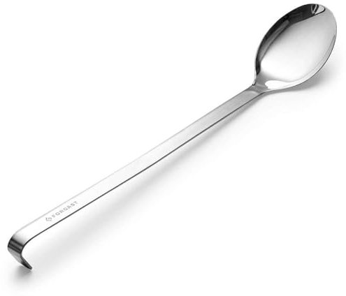 Forgast Cucchiaio da Portata, Acciaio inox, Lunghezza 40 cm, Monoblocco, Robusto e Resistente, Manico in Acciaio Spesso 2,5 mm, Cucchiaio da Buffet per Servire