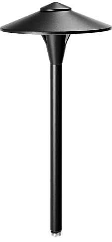 SPW Vista Professional Outdoor Lighting PR-4704-B-2.5-W-T3 Path Light with Aluminum Housing & Black Finish (Includes 2950K 2.5W T-3 LED Lamp Bulb)