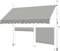 Yaheetech Klemmmarkise 300cm Breit, Balkonmarkise mit Handkurbel ohne Bohren, UV-beständig & Höhenverstellbar (210-300cm) Markise, Wasserabweisend & Sonnenschutz Markise Balkon, Hellgrau