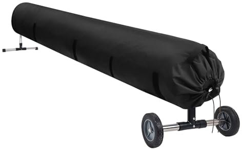 UCEDER Pool Solar Reel Cover, 420D Waterproof Heavy Duty Solar Blanket Protective Cover for Above Ground and Inground Swimming Pool（16Ft）