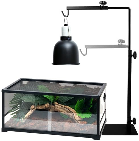 Support De Lampe Chauffante Pour Reptiles - Lumière D'atterrissage Avec Base Réglable, 40 À 64 Cm, Pour Lézards, Tortues, Gecko
