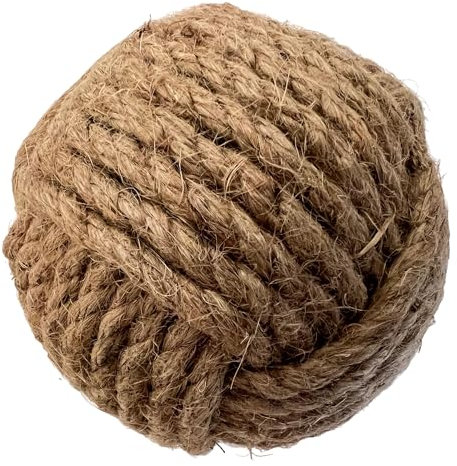 Jute Sphere Ball Knot – Rope Decorative Orbs for Home Decor, Bowl and Vase Fillers, Farmhouse Table Centerpiece, Wedding & Party Display Props