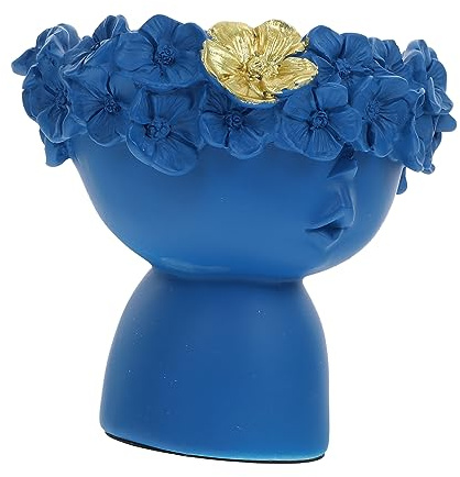 ULDIGI Elegante Mädchenvase aus Kunstharz Dekorative Trockenblumenvase Kleine Wohnraum Dekoration Stabile Tischvase für Schlafzimmer und Wohnzimmer