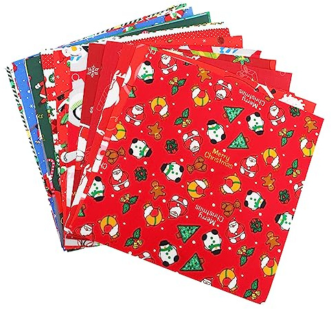 Operitacx 20stücke Teiliges Weihnachtsstoff Baumwolle Patchwork Nähmaterial Mit Festlichen Motiven Für Handarbeiten Und Kreative Projekte