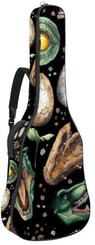 Eslifey Tasche für Akustikgitarre, bunte Vögel, Flamingo-Zweig, verstellbarer Schultergurt, Gitarrenkoffer, Gigbag 101,6 cm, 104,4 cm, 106,7 cm, Mehrfarbig 4, 42.9x16.9x4.7 in, Taschen-Organizer
