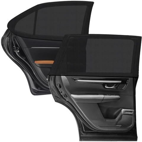 Asstikoo Sonnenschutz Auto Baby, Upgrade Sonnenschutz Auto Kinder UV Schutz,Universal Elastizitä Sonnenblende Hochwertiges Atmungsaktive Spandex Sonnenschut Seitenscheibe für 99% Autos-2 Stück(S)