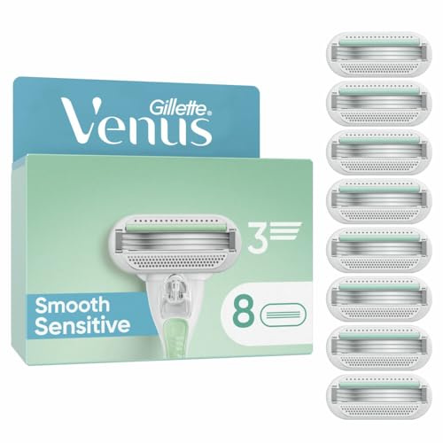 Gillette Venus Smooth Sensitive Damen Rasierklingen, 8 Ersatzklingen
